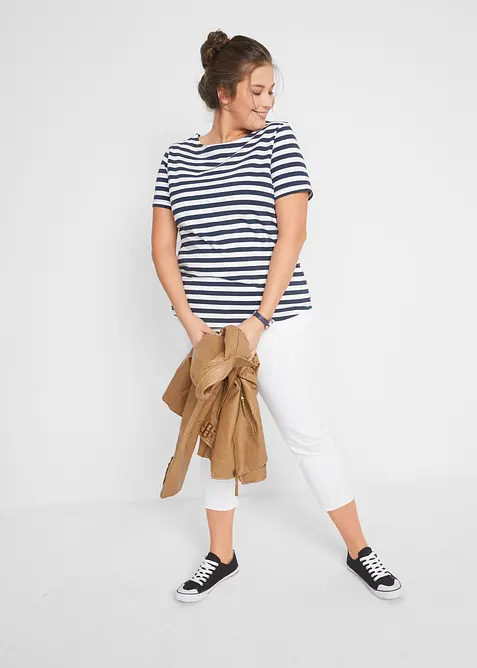 T-shirt med båtringning, bonprix