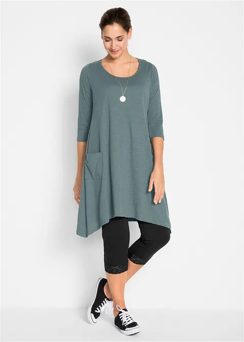 Bomullsleggings med spetsdetalj, bonprix