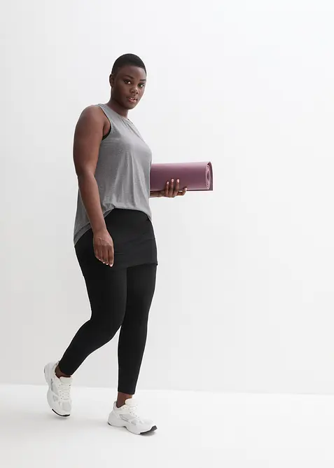 Ankell&aring;nga sportleggings med kjol, bonprix