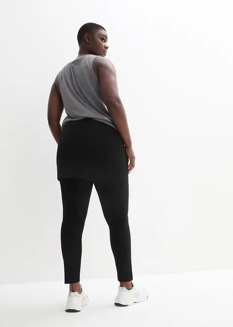 Ankell&aring;nga sportleggings med kjol, bonprix