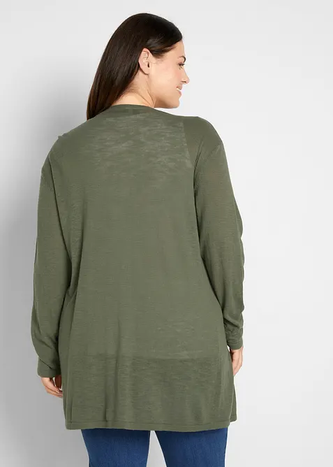 L&aring;ng cardigan utan kn&auml;ppning, bonprix