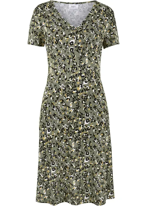 Trikåklänning av viskosmix med mjukt fall, bonprix