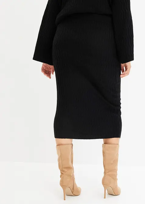 Stickad pennkjol, bonprix