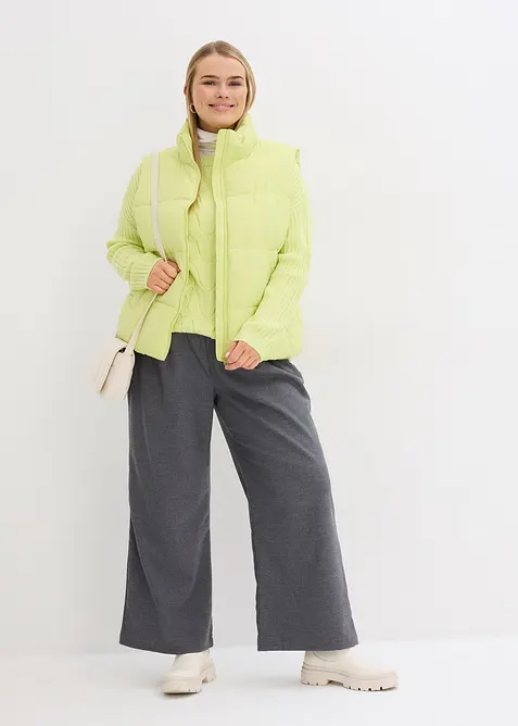 Oversizetr&ouml;ja med fl&auml;tstickning, bonprix