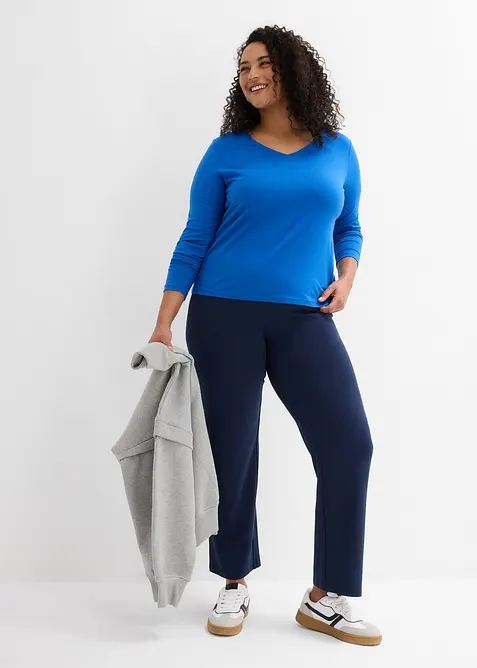 Långärmad topp med ekologisk bomull, bonprix