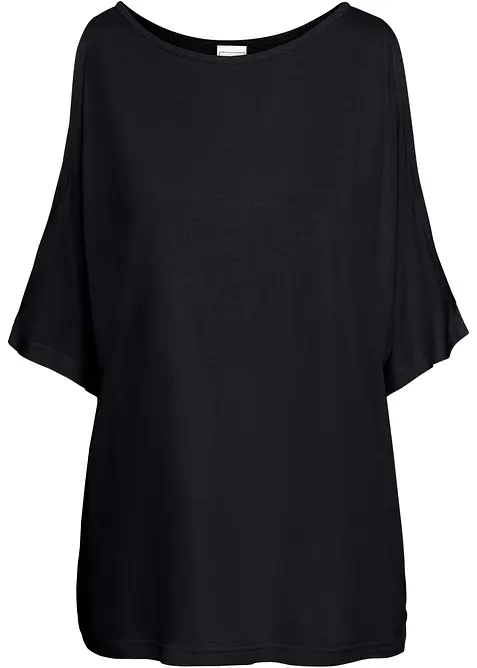 Cold shoulder-topp i viskos, bonprix