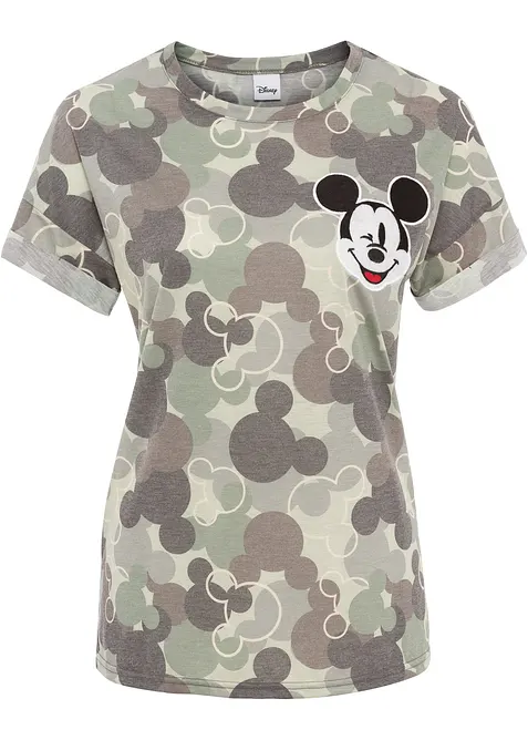 Kamouflagemönstrad T-shirt med Musse Pigg, Disney