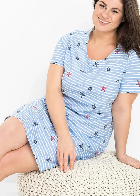 Kort nattlinne av ren bomull, bonprix