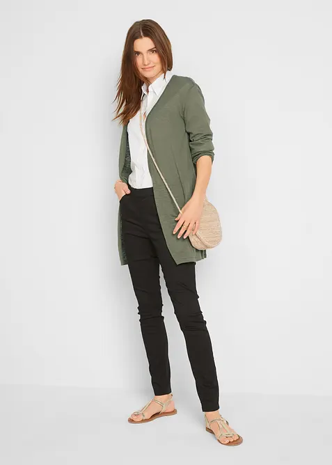 L&aring;ng cardigan utan kn&auml;ppning, bonprix