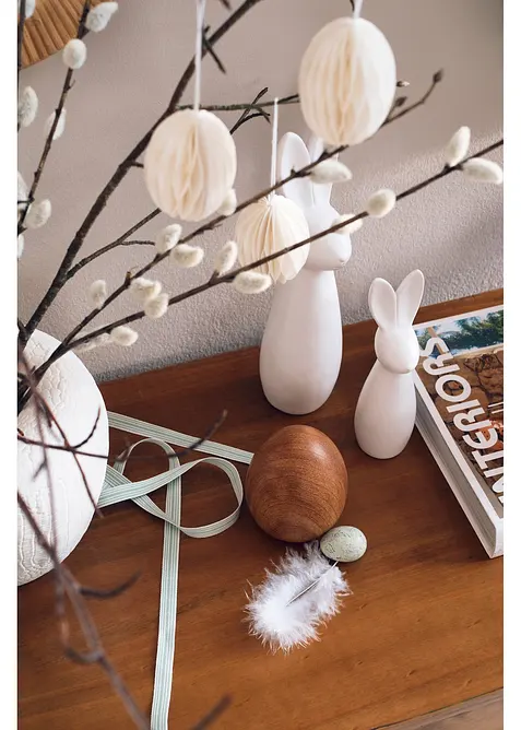 Prydnads&auml;gg med tr&auml;look (set med 3 delar), bonprix