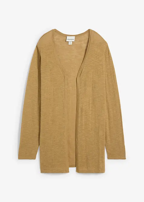 Cardigan i slubgarn av bomull, bonprix