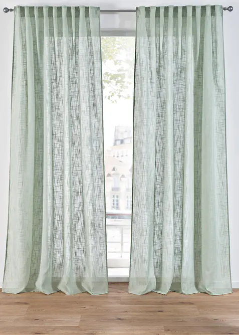 Gardin med struktur (2-pack), bonprix