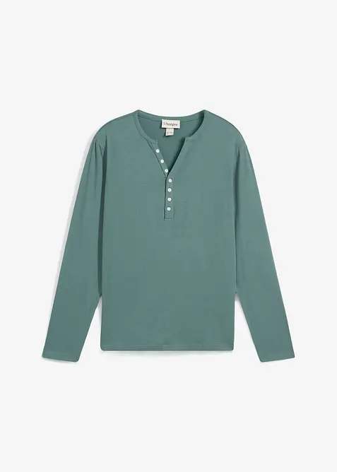 L&aring;ng&auml;rmad farfarstr&ouml;ja i ekologisk bomull, smal passform, bonprix