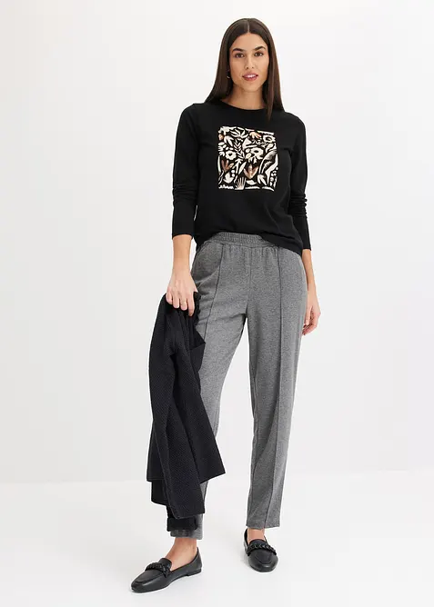 Dra p&aring;-byxa med sydda pressveck, bonprix