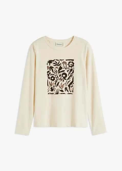 L&aring;ng&auml;rmad topp med ekologisk bomull, bonprix