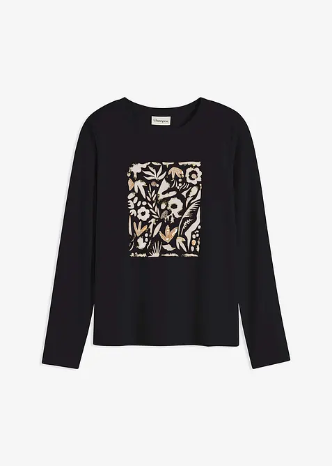 L&aring;ng&auml;rmad topp med ekologisk bomull, bonprix