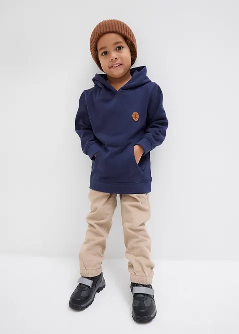 Joggingbyxa i ren bomull med bekv&auml;m midja, Regular Fit (3-pack), bonprix