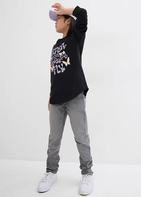 L&aring;ng&auml;rmad topp i ren ekologisk bomull, bonprix