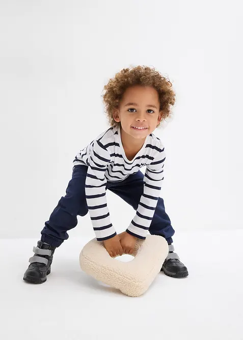 L&aring;ng&auml;rmad T-shirt i ren ekologisk bomull f&ouml;r barn (2-pack), bonprix