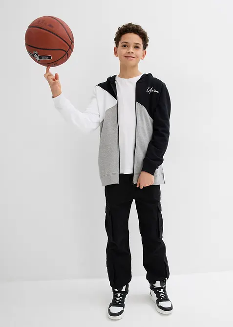 Munkjacka i ren ekologisk bomull f&ouml;r barn, avslappnad passform, bonprix