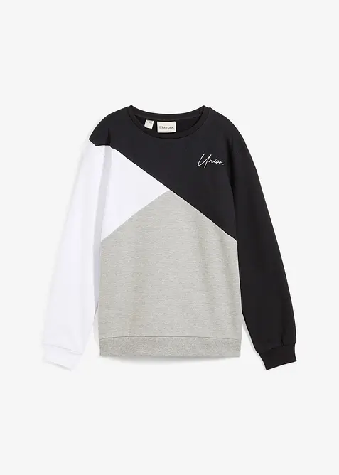 Sweatshirt i ren ekologisk bomull f&ouml;r barn, avslappnad passform, bonprix