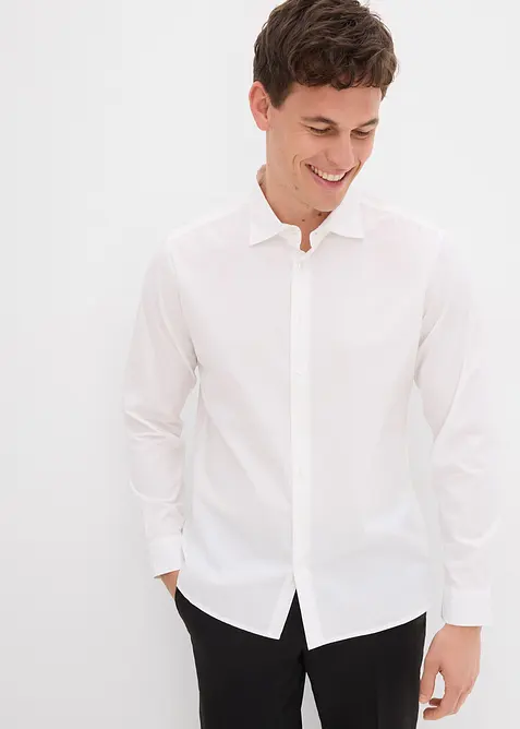 Skjorta i ren bomull, normal passform, bonprix