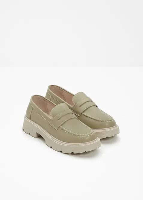 Kraftiga loafers med l&auml;tt sula, bonprix