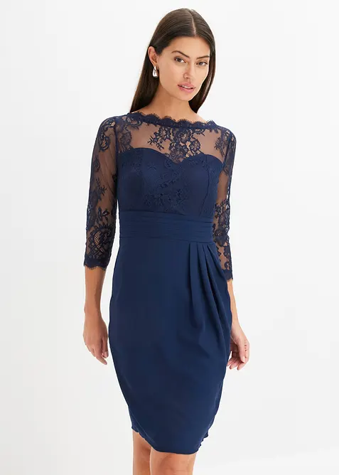 Miniklänning med spets, bonprix