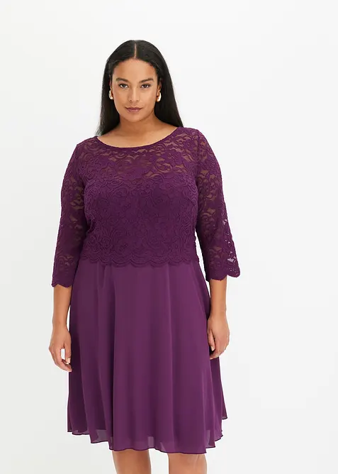 Minikl&auml;nning med spets, bonprix