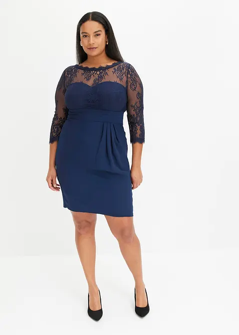 Minikl&auml;nning med spets, bonprix