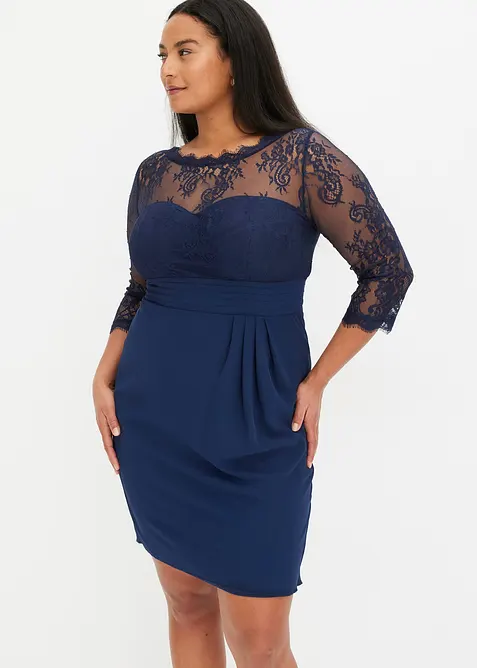 Minikl&auml;nning med spets, bonprix