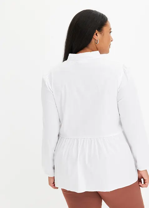 L&aring;ng blus  med rynkning, bonprix