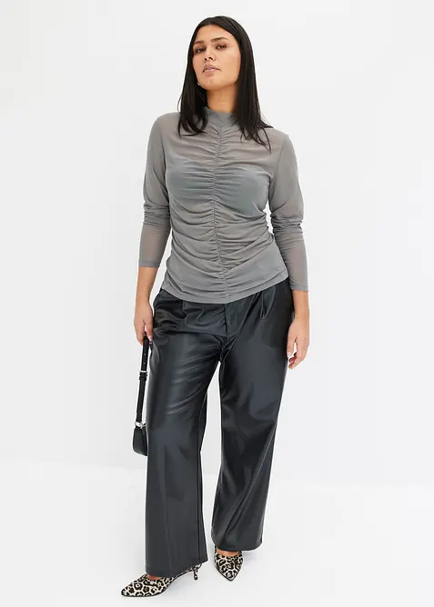 Byxa i skinnimitation, bonprix