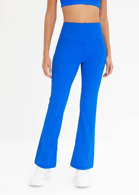 Snabbtorkande sportleggings med mobilficka, utst&auml;llda ben, bonprix