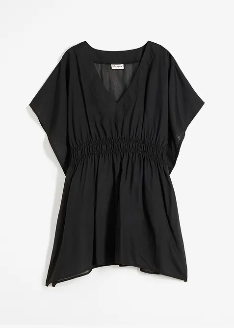 Transparent strandtunika med V-ringning, bonprix