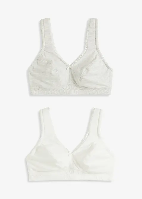 Minimizer-BH utan bygel med ekologisk bomull (2-pack), bonprix