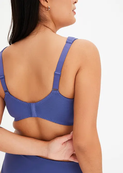 Ovadderad T-shirtbehå med bygel och ekologisk bomull (2-pack), bonprix