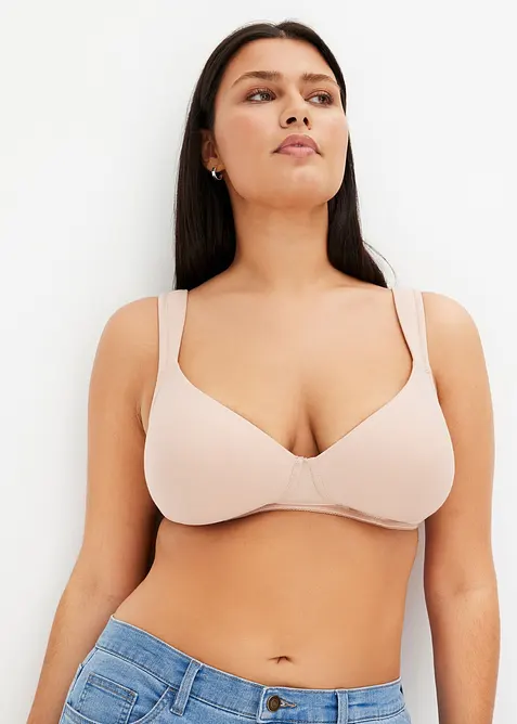 Formpressad BH med bygel och ekologisk bomull (2-pack), bonprix