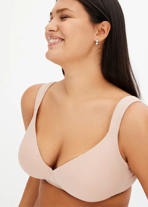 Formpressad BH med bygel och ekologisk bomull (2-pack), bonprix