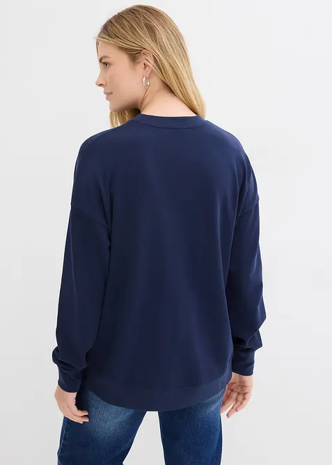 Sweatshirt med tryck i bomullsmix, bonprix