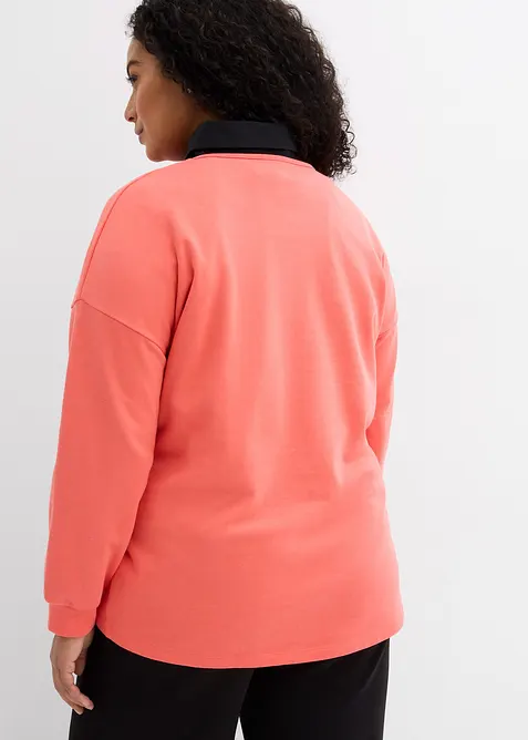 Sweatshirt i bomullsmix som &auml;r l&auml;ngre bak &auml;n fram, bonprix