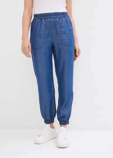 Dra p&aring;-byxa i f&ouml;ljsam lyocell, bonprix