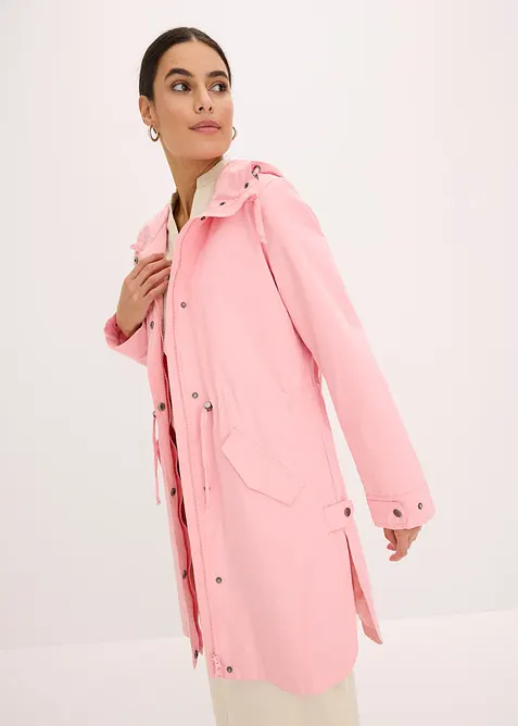 Lång parkas med huva, bonprix