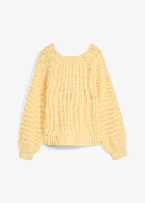 Vändbar cardigan med rosetter, bonprix