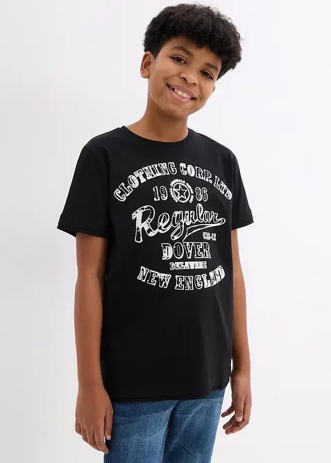 T-shirt f&ouml;r barn (2-pack) i ekologisk bomull, bonprix