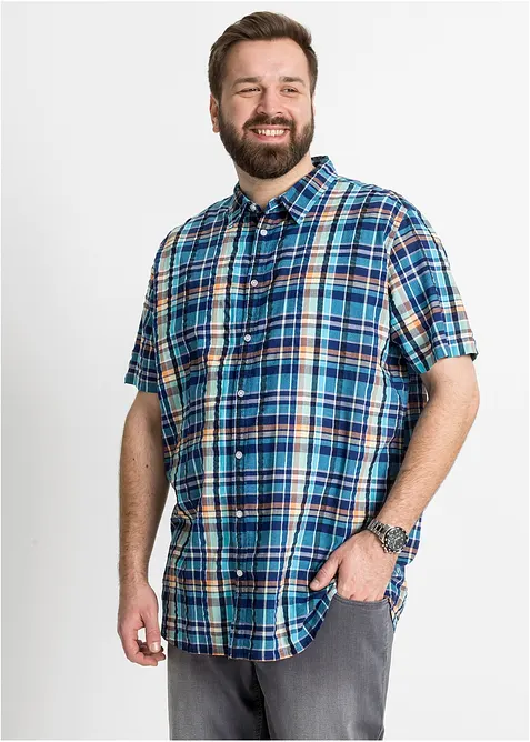 Kortärmad skjorta i bäckebölja av bomull, bonprix