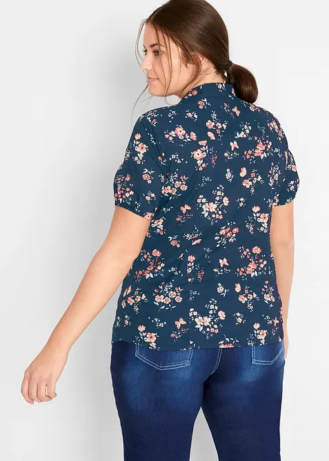 M&ouml;nstrad blus, kort&auml;rmad, bonprix