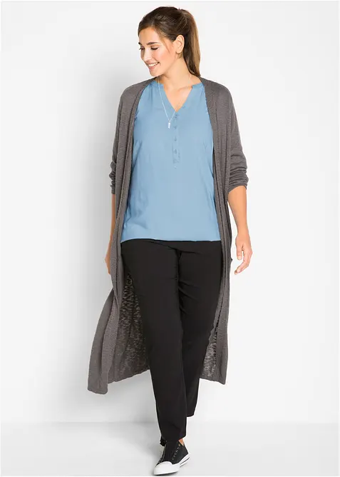 Stretchig bengalinbyxa med bekv&auml;m midja och raka ben, bonprix