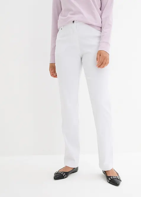 Stretchig bengalinbyxa med bekv&auml;m midja och raka ben, bonprix