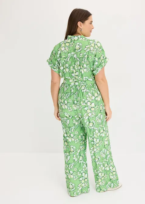 Jumpsuit i följsam viskosmix, bonprix